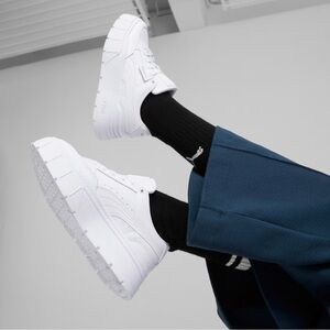 Women’s Puma Mayze Stack Triple White Platform Shoes